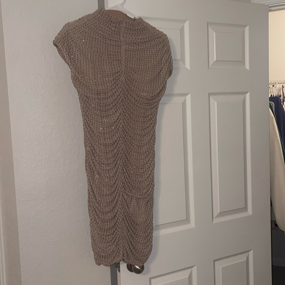 Zara Sparkly Stud Ruched Dress